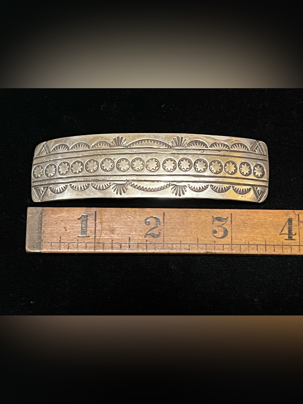 WOMEN’S STERLING SILVER BARRETTE HAIR CLIP. - Picture 7 of 8
